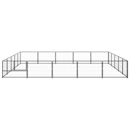 Dog Kennel Black 25m² Steel - Image 3