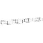Dog Kennel Black 9m² Steel