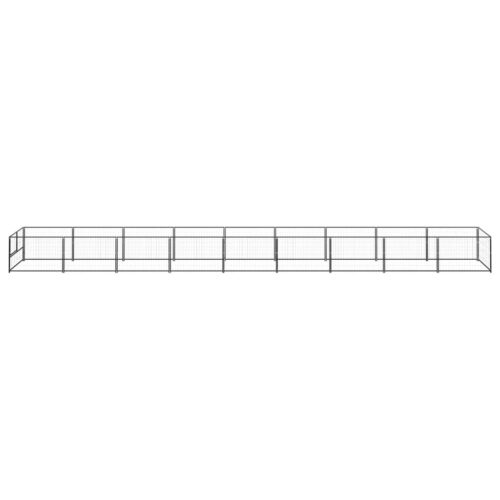 Dog Kennel Black 9m² Steel - Image 2
