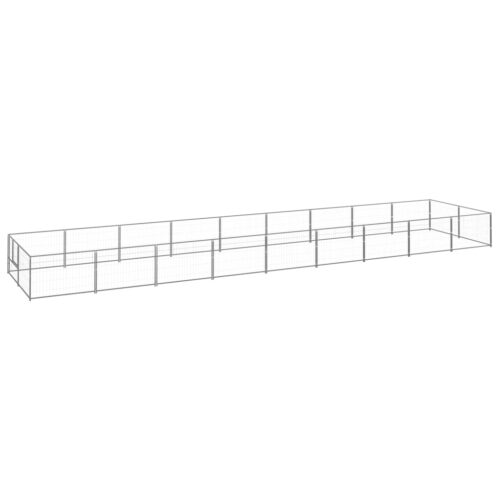 Dog Kennel Silver 18m² Steel