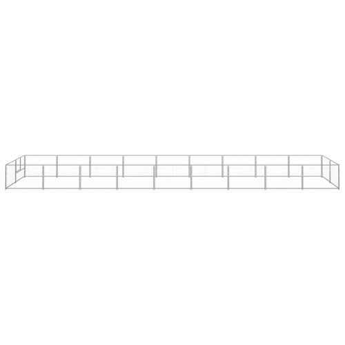 Dog Kennel Silver 18m² Steel - Image 2