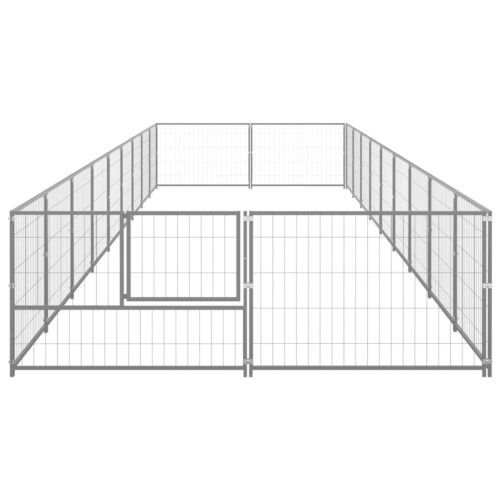 Dog Kennel Silver 18m² Steel - Image 3