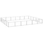 Dog Kennel Silver 30m² Steel