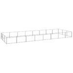Dog Kennel Silver 24m² Steel
