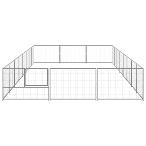 Dog Kennel Silver 24m² Steel - Image 3