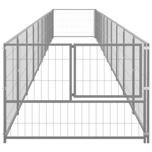 Dog Kennel Silver 10m² Steel - Image 3