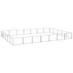 Dog Kennel Silver 35m² Steel
