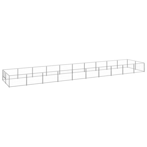 Dog Kennel Silver 20m² Steel