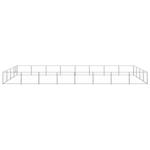 Dog Kennel Silver 32m² Steel - Image 2