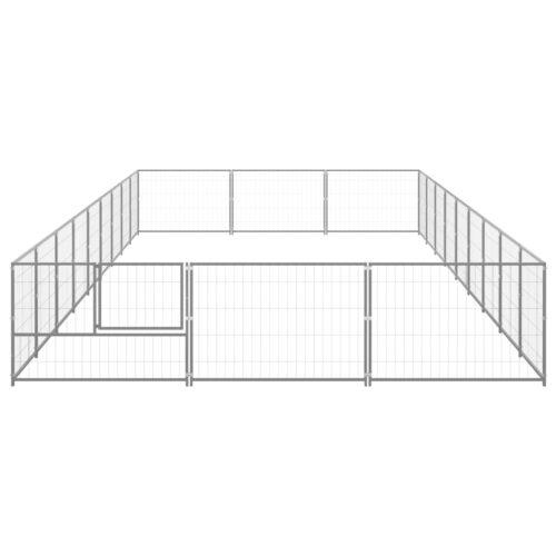 Dog Kennel Silver 27m² Steel - Image 3