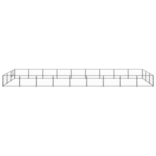 Dog Kennel Black 27m² Steel - Image 2
