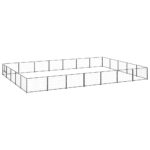Dog Kennel Black 35m² Steel
