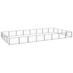 Dog Kennel Black 32m² Steel