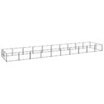 Dog Kennel Black 20m² Steel
