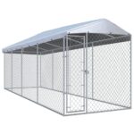 Outdoor Dog Kennel with Roof 760x190x225cm