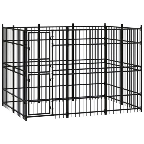 Outdoor Dog Kennel Steel 5.53m²