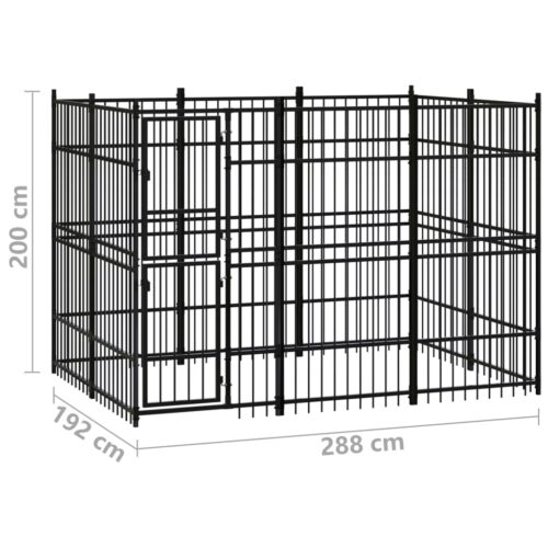 Outdoor Dog Kennel Steel 5.53m² - Image 7