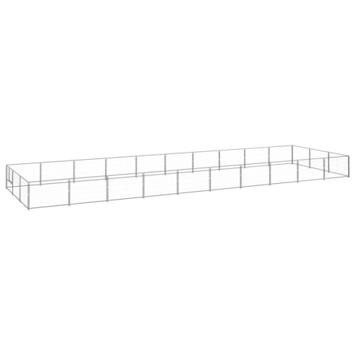 Dog Kennel Silver 30m² Steel