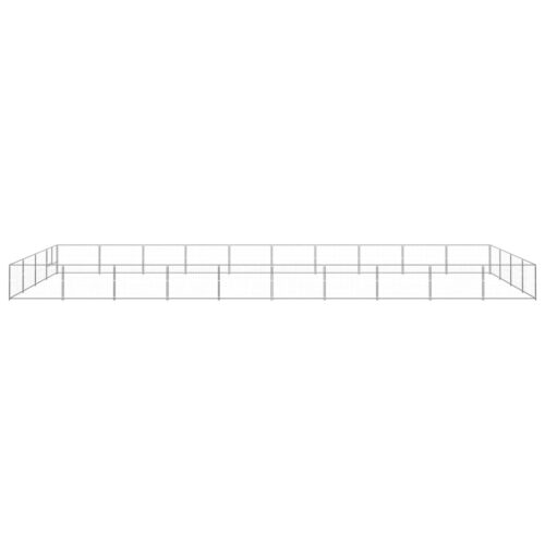 Dog Kennel Silver 40m² Steel - Image 2