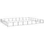 Dog Kennel Black 48m² Steel