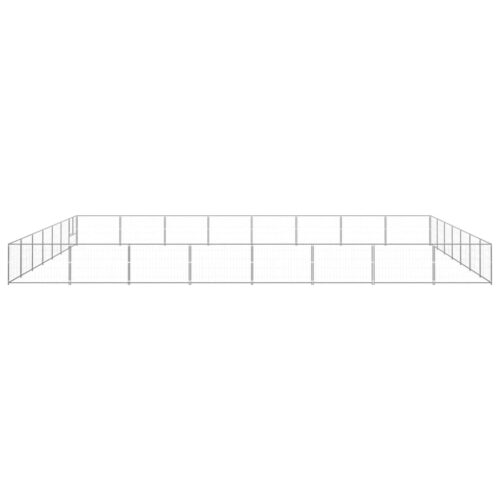 Dog Kennel Silver 56m² Steel - Image 2