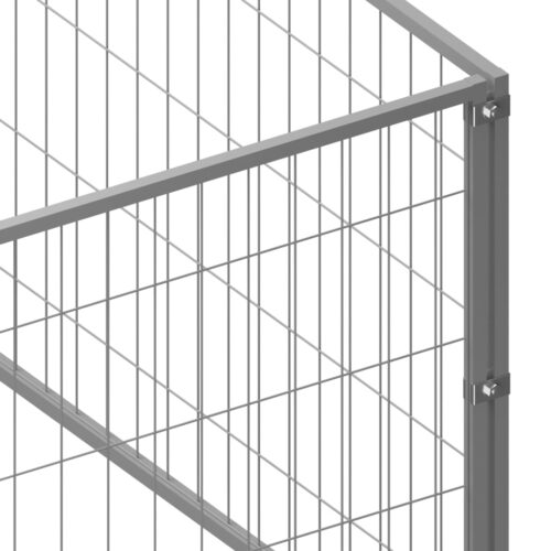 Dog Kennel Silver 56m² Steel - Image 5