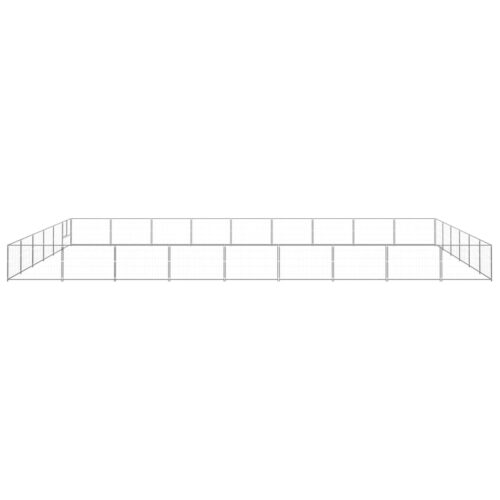 Dog Kennel Silver 54m² Steel - Image 2