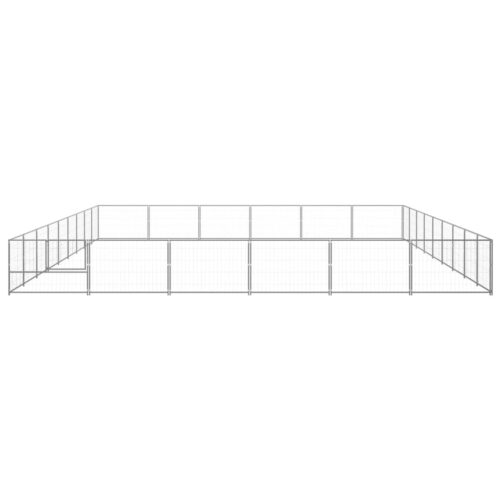Dog Kennel Silver 54m² Steel - Image 3