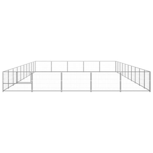 Dog Kennel Silver 50m² Steel - Image 3