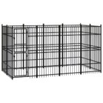 Outdoor Dog Kennel Steel 7.37m²