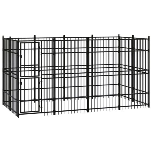 Outdoor Dog Kennel Steel 7.37m²