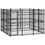Outdoor Dog Kennel Steel 8.29m²