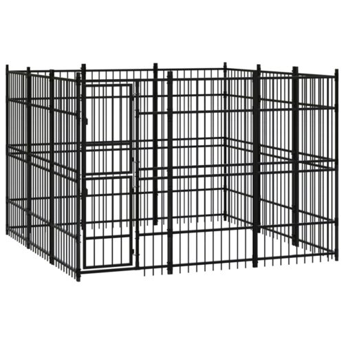 Outdoor Dog Kennel Steel 8.29m²