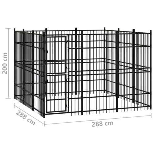 Outdoor Dog Kennel Steel 8.29m² - Image 7