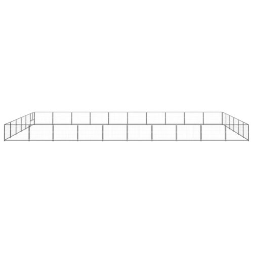 Dog Kennel Black 60m² Steel - Image 2