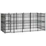 Outdoor Dog Kennel Steel 9.22m²