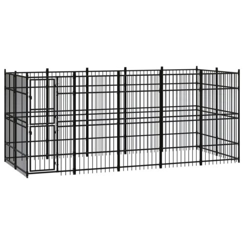 Outdoor Dog Kennel Steel 9.22m²