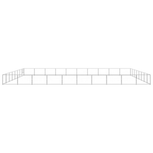 Dog Kennel Silver 80m² Steel - Image 2