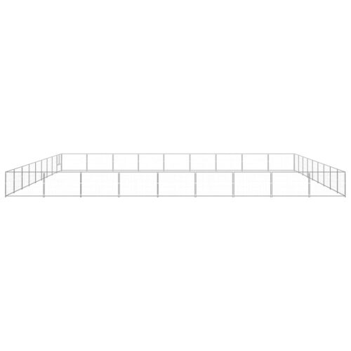 Dog Kennel Silver 81m² Steel - Image 2