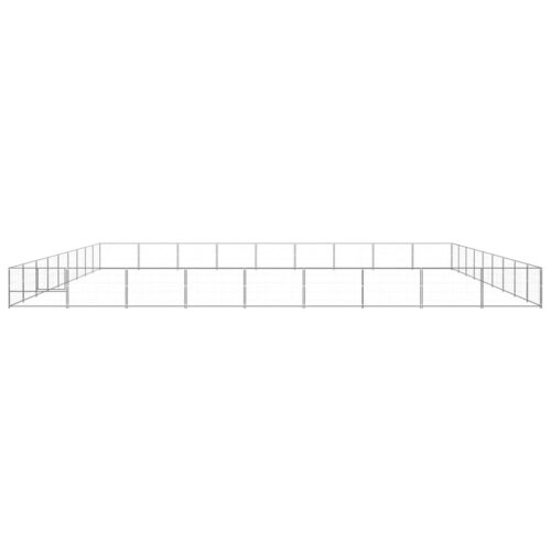 Dog Kennel Silver 81m² Steel - Image 3