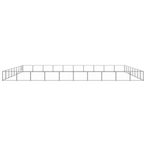Dog Kennel Black 80m² Steel - Image 2