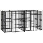Outdoor Dog Kennel Steel 7.37m²