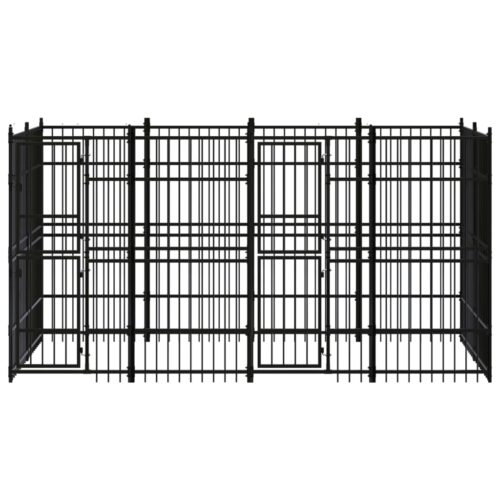 Outdoor Dog Kennel Steel 7.37m² - Image 2