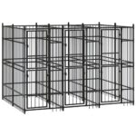 Outdoor Dog Kennel Steel 5.53m²