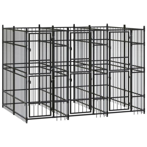 Outdoor Dog Kennel Steel 5.53m²