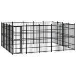 Outdoor Dog Kennel Steel 18.43m²