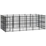 Outdoor Dog Kennel Steel 16.59m²