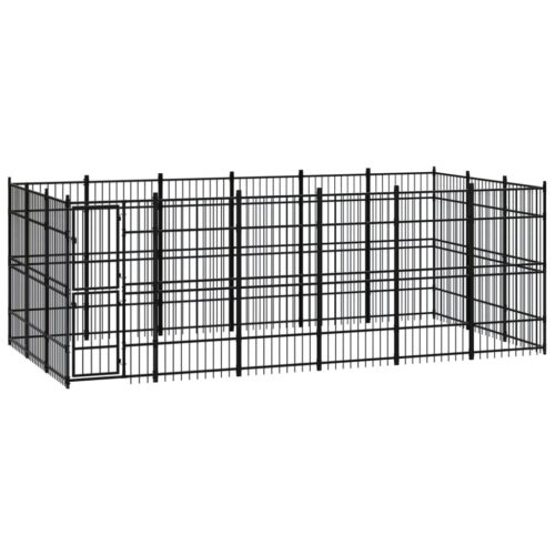 Outdoor Dog Kennel Steel 16.59m²