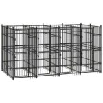 Outdoor Dog Kennel Steel 7.37m²