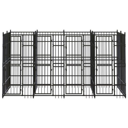 Outdoor Dog Kennel Steel 7.37m² - Image 2